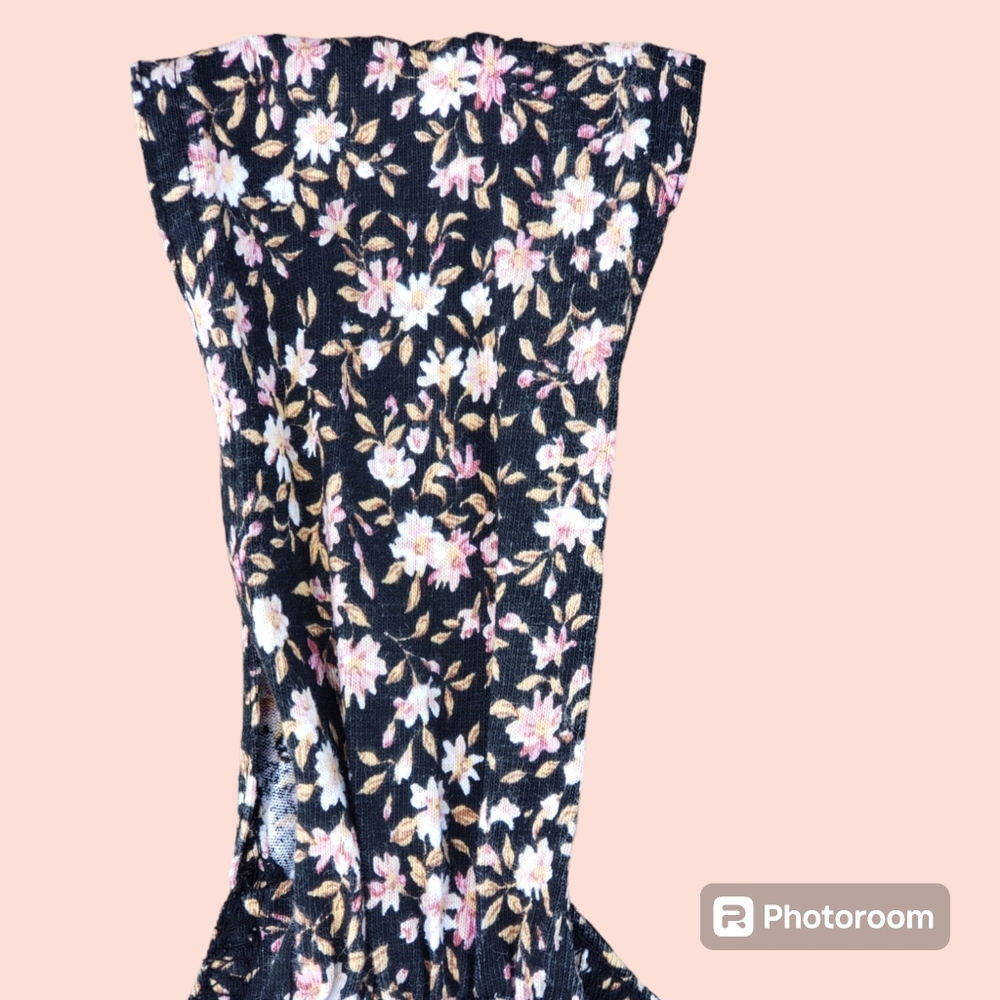 SOLD Vintage 90s y2k ditsy floral print flared romper jumpsuit - Picture 9 of 13